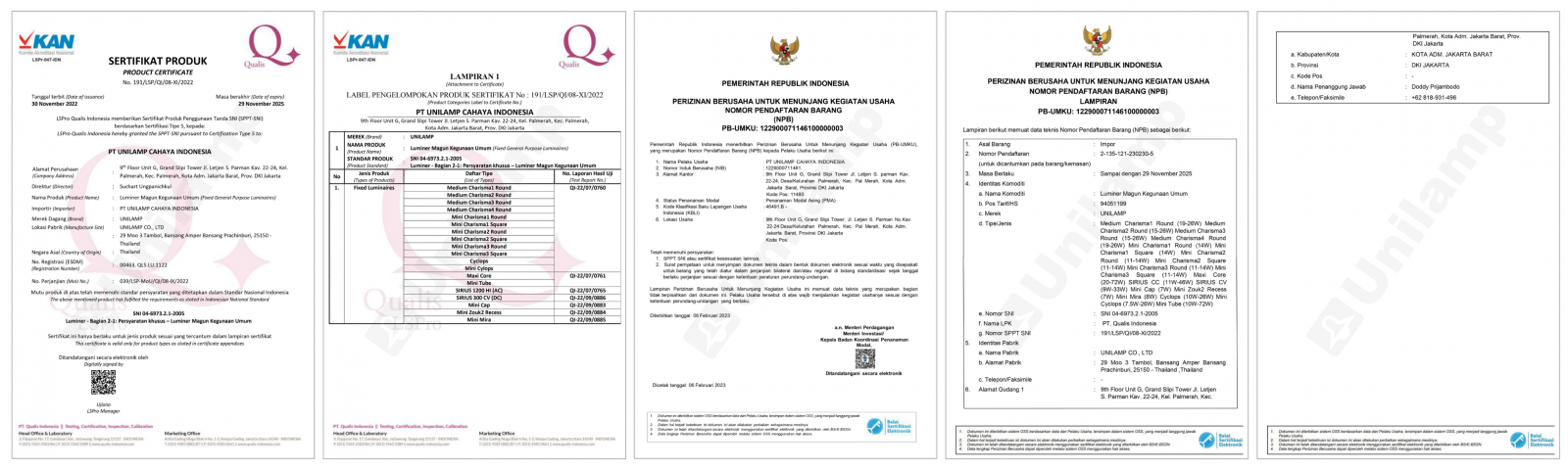 Sni Certification Unilamp